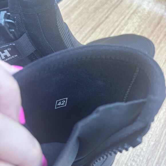 Helly Hansen Zip Up Rubber Scuba Water Fish Boot Black Rubber M 8.5 W 10 - Picture 9 of 10